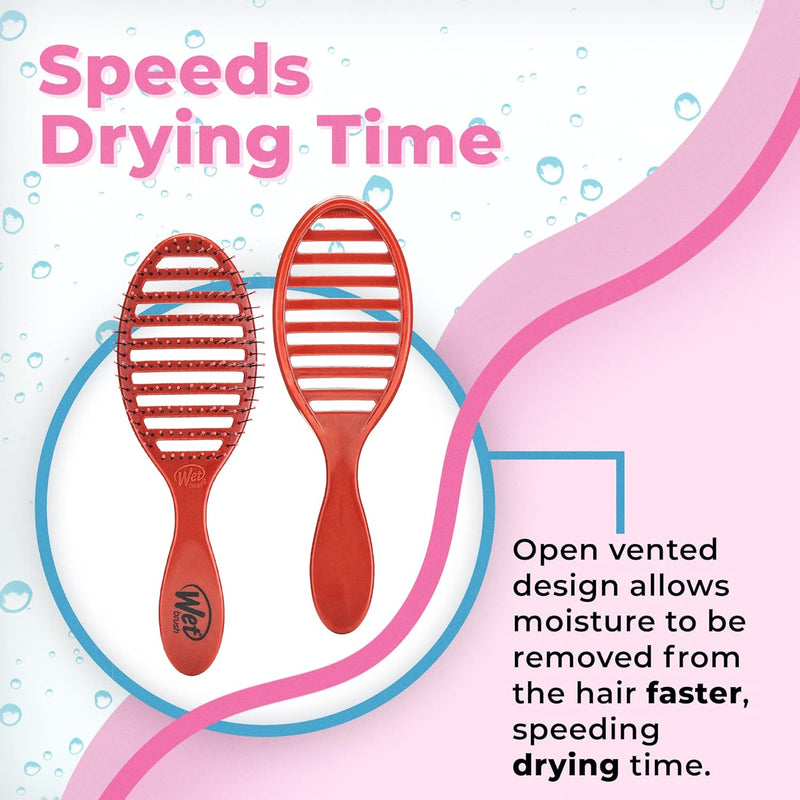 Wet Brush Speed Dry Hair Brush - Color Wash, Watermark - Vented Design and Ultra Soft HeatFlex Bristles Are Blow Dry Safe With Ergonomic Handle Manages Tangle and Uncontrollable Hair - Pain-Free