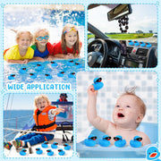 Hiboom 300 Pack Mini Rubber Ducks with Sunglasses Sets Duck Bath Toys Cute Float Squeaky Bathtub Duckies Toys for Baby Shower Birthday Party Favors Class Carnival Prizes Car Decor(Yellow)