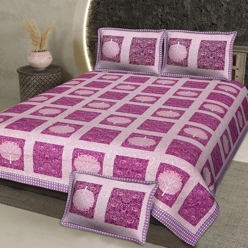 SUFAYA FAB Printed Indian Sanganer Cotton Premium Big Size Bedsheets for Modern Look(108x108) inches,Pillow (17x27) inches