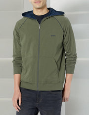 BOSS mens Mix&match Zip Up Hoodies Hooded Sweatshirt