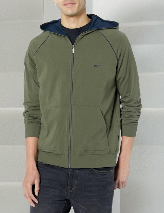 BOSS mens Mix&match Zip Up Hoodies Hooded Sweatshirt