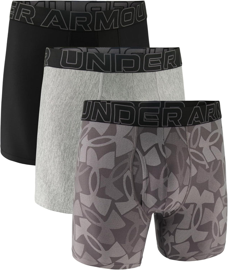 Under Armour mens Ua Performance Tech Boxerjock 6in 3-pack Boxer Briefs (pack of 3)