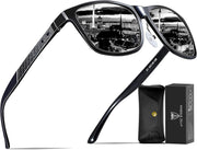 ATTCL Mens Polarized Sunglasses for Men Sunglasses (pack of 1) - 8587-Black-gray(Non-mirrored)
