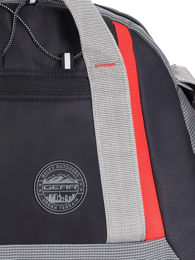 Yoga 30L Medium Water Resistant Travel Duffle Bag/Gym Bag/Sports Duffle for Men/Women(Grey-Black-Orange)