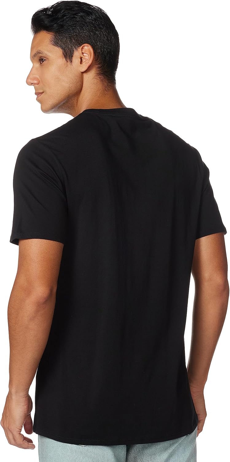 KARL LAGERFELD mens Reflective Men’s T-shirt, Karl Character With Headphones Short Sleeve Crew Neck Men’s Shirt T-Shirt