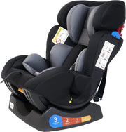 The Moon Brand Sumo Car Seat Birth to 6yrs Baby Travel Gear Convertible Rear & ForwardFacing Booster Seat Reclining Car Seat for Group 012 Child Comfort Car Accessories-Black - Black
