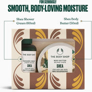 Shea Treats Gift Set (Shower Cream 60ml, Body Butter 50ml), Nourishing Shea Butter Body Care Duo with Handcrafted Shea Butter from Ghana, Moisturising Skincare Gift