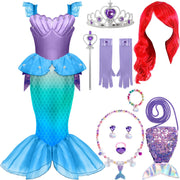 Spooktacular Creations Halloween Mermaid Costume for Girls, Little Mermaid Dress, Princess Dress Up for Girls 4-6 for DressUp - Blue