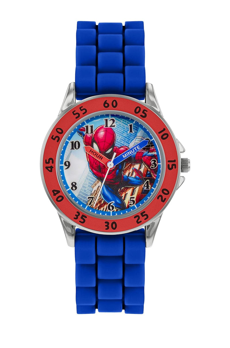 Marvel Spiderman Boy's Analogue Analog Quartz Watch with Silicone Strap SPD9048