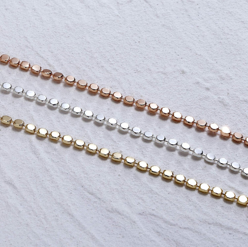 Dainty Gold Dot Bracelet for Women 14K Gold Plated Lightweight Chain Bracelet Cute Tiny Dot Bracelet Charm Bracelet Minimalist Handmade Jewelry Gift