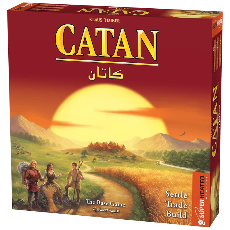 Superheated Neurons Catan Base Game | 3-4 Players | Official Version | English And Arabic Language | Family Game For Ages 10+ | Board Game - Strategy, Original - Made In Germany, 693602