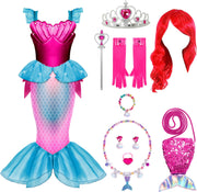 Spooktacular Creations Halloween Mermaid Costume for Girls, Little Mermaid Dress, Princess Dress Up for Girls 4-6 for DressUp - *magenta