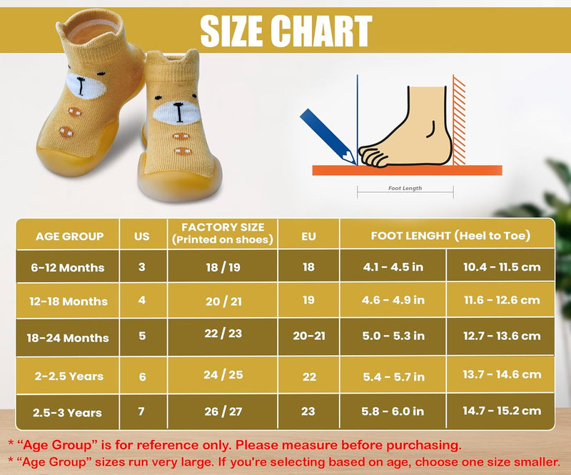 Dookeh Baby Sock Shoes Boys Girls First Walking Shoes Non-Slip Slippers Soft Sole Sneakers Toddler Infant Babygirl