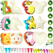 Sandwich Cutter and Sealer Set for Kids, Kids Lunch Accessories -Vegetable Fruit Cutter Set, Micky Mouse, Dinosaur, Star, Gingerbread Man Shapes, Boys & Girls Bento Lunch Box