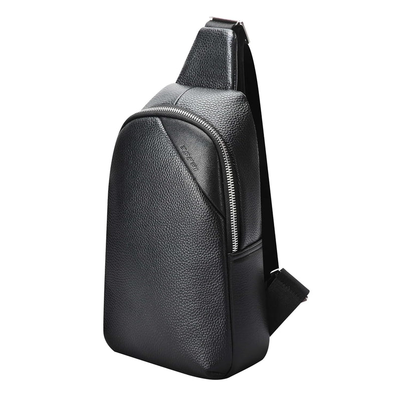 Bopai Unisex Premium Side Sling Bag Water Resistant Cow Hide Leather Crossbody Bag for Travel Office Business Casual, BO-SL901