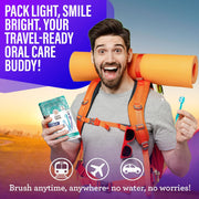 GuruNanda Ready-to-Go Disposable Mini Travel Toothbrushes - Butter on Gums Softex Bristles, Pre-Pasted Toothbrush & Toothpick - Fluoride-Free, No Rinsing Needed, 70 Ct - 70 count (Pack of 1)