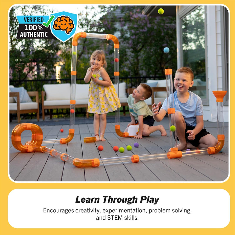 Fat Brain Toys Air Toobz- Air-Powered STEM Building for Kids & Teens, Kids Building, for 3+ Year Old