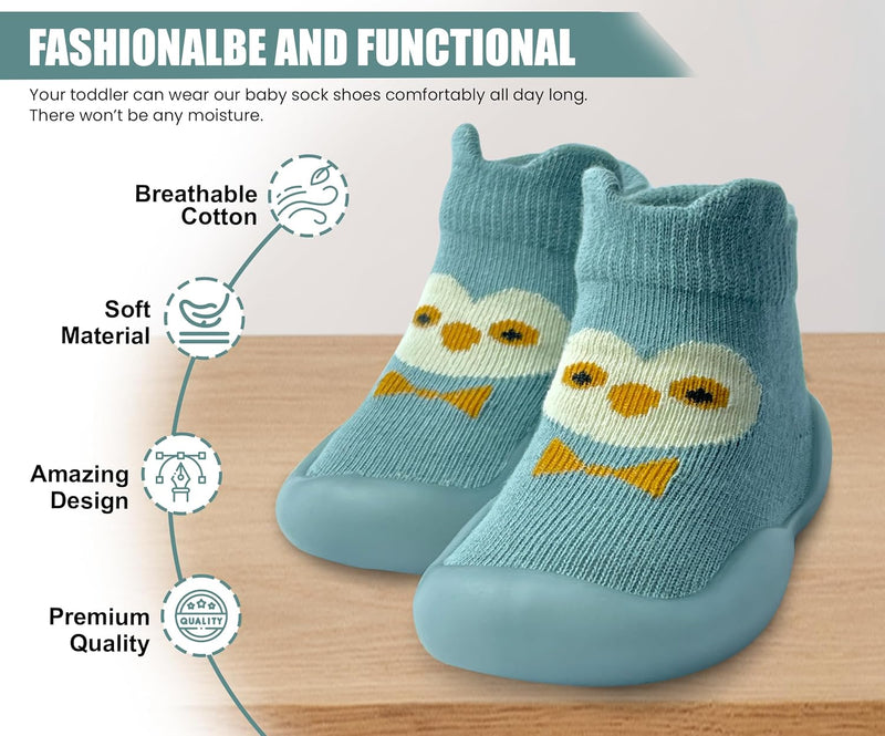 Dookeh Baby Sock Shoes Boys Girls First Walking Shoes Non-Slip Slippers Soft Sole Sneakers Toddler Infant Babygirl