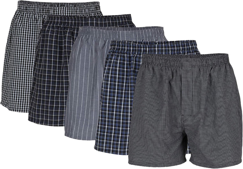 Gildan Men's Woven Boxer Underwear Multipack (Pattern May Vary)(Assorted)