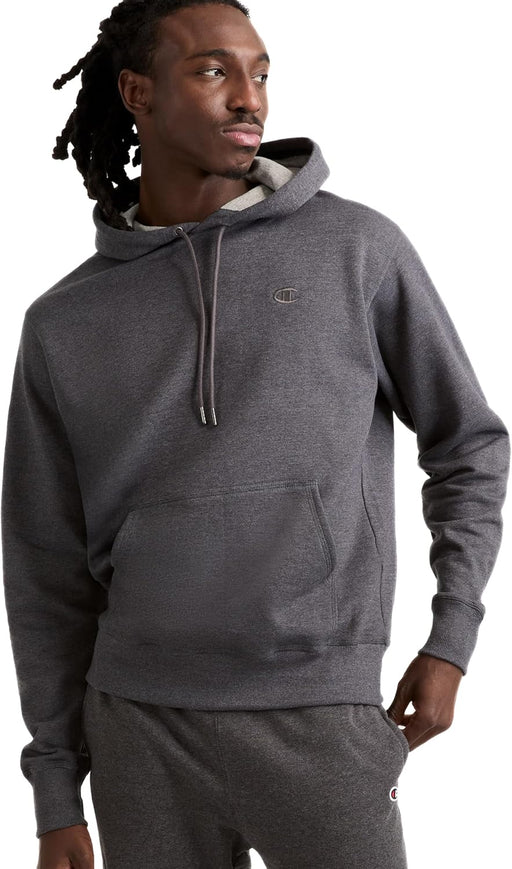 mens Hoodie, Powerblend, Fleece Striped Sweatshirt for Men (Reg. Or Big & Tall) Hooded Sweatshirt - Granite Heather