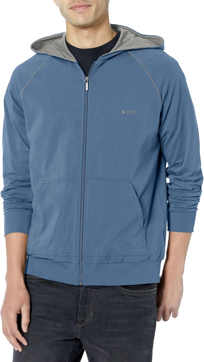 BOSS mens Mix&match Zip Up Hoodies Hooded Sweatshirt