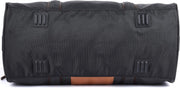 Vintage Faux-Leather 26L Medium Water Resistant Travel Duffle Bag/Gym Bag/Sports Duffle for Men/Women (Black)