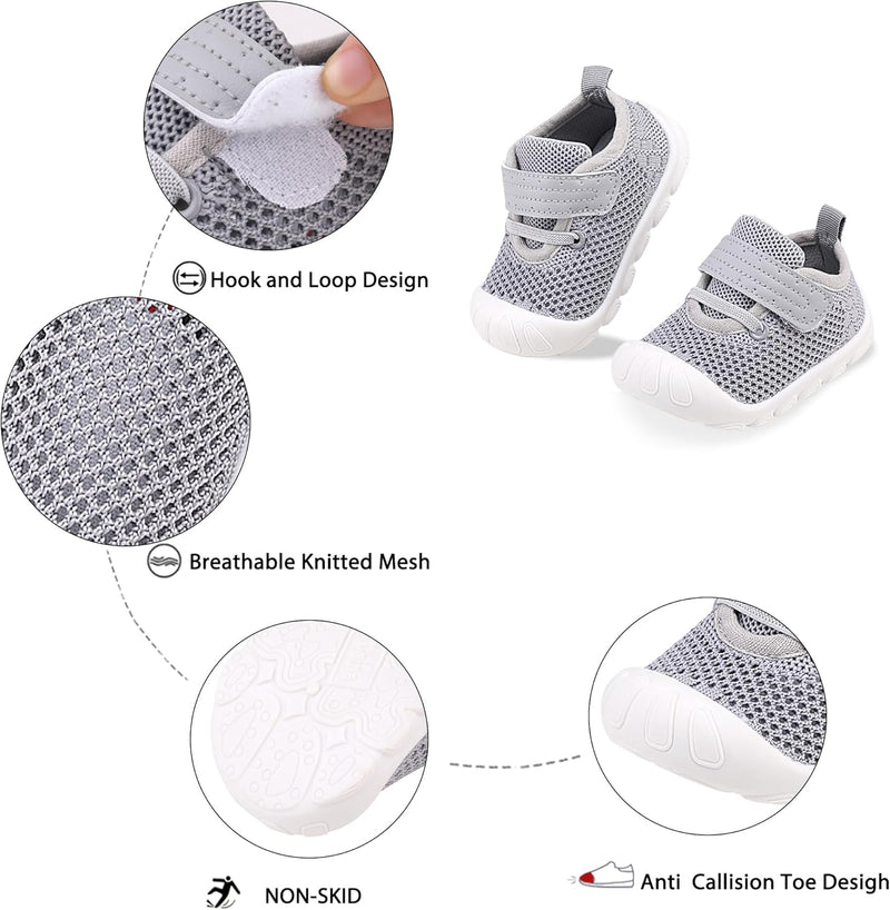 Baby Toddler Non-Skid Sock Shoes Indoor Slipper Breathable Cotton Mesh Lightweight Sole Infant Boy Girls Kids Children