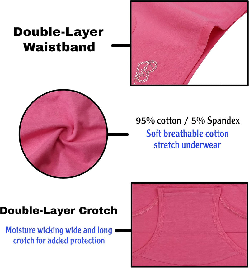 Premium Cotton Four-way stretch Panties - MULTIPACK - Regular and Plus Sizes - Classic Briefs for Women