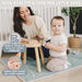 Bubba Bear Baby Mat Children's Mat Baby Play Mat 180 x 200 x 1 cm, Reversible and Non-Toxic Thick Foldable Waterproof Foam Children's Rug, Crawling Mat Play Rug (90 x 120 cm, Beige)