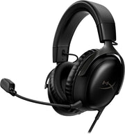 HyperX Cloud III Gaming Headset Black-Red - Black Solid Wired