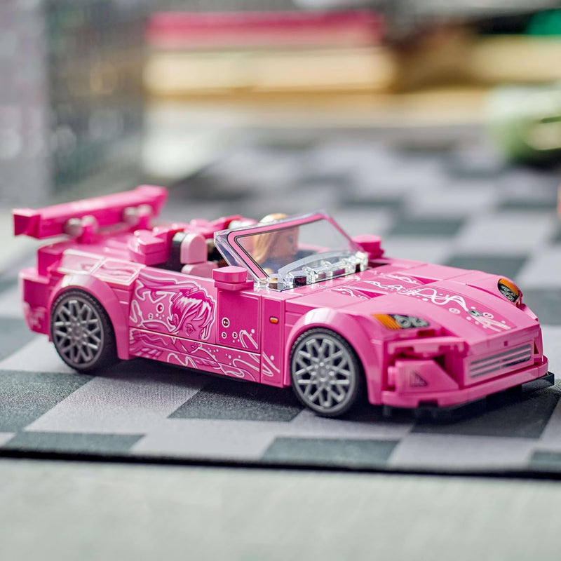 Speed Champions 2 Fast 2 Furious Honda S2000 - Pink Car Toy with Anime-Style Graphics - incl. a Suki Minifigure with a Spanner - Gift For 9+ Year Old Boys, Girls & Adult Movie Fans - 77241