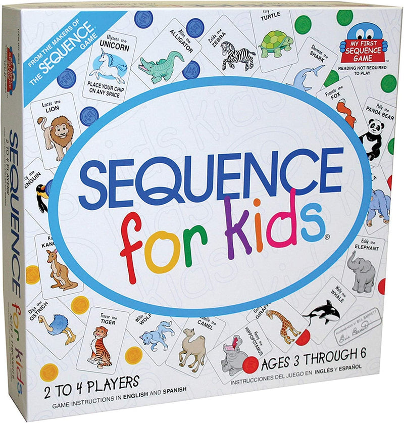 SEQUENCE for Kids The 'No Reading Required' Strategy Game, Multi-Colour, 11 inches (2-4 players)