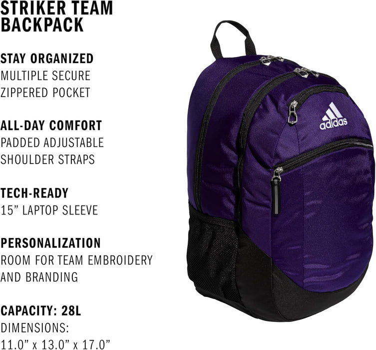 adidas Striker 2 Team Backpack, Team Navy Blue, Striker 2 Team Backpack