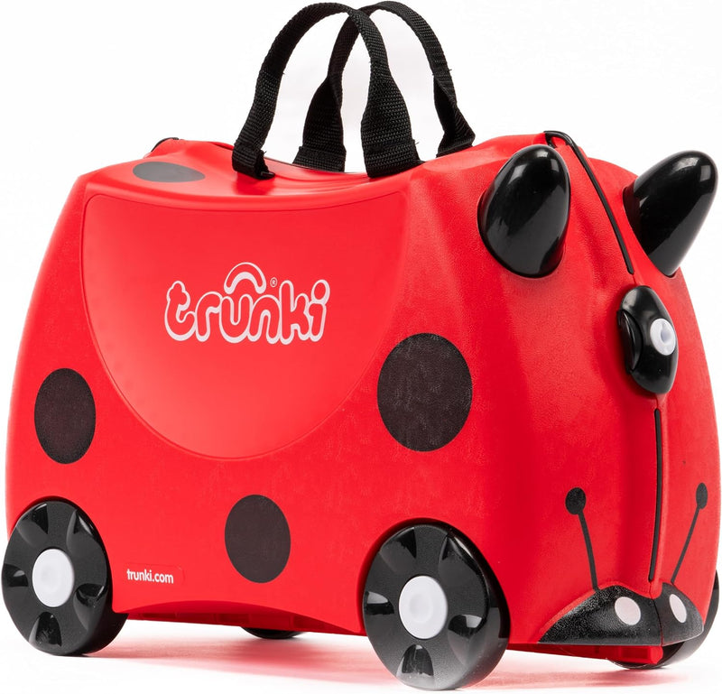 Harley The Ladybug Ride On Suitcase Red TI0092 GB01, Harley Ladybug (Red Pokadot), 0092-GB01, Harley (Red) - Harley the Ladybird