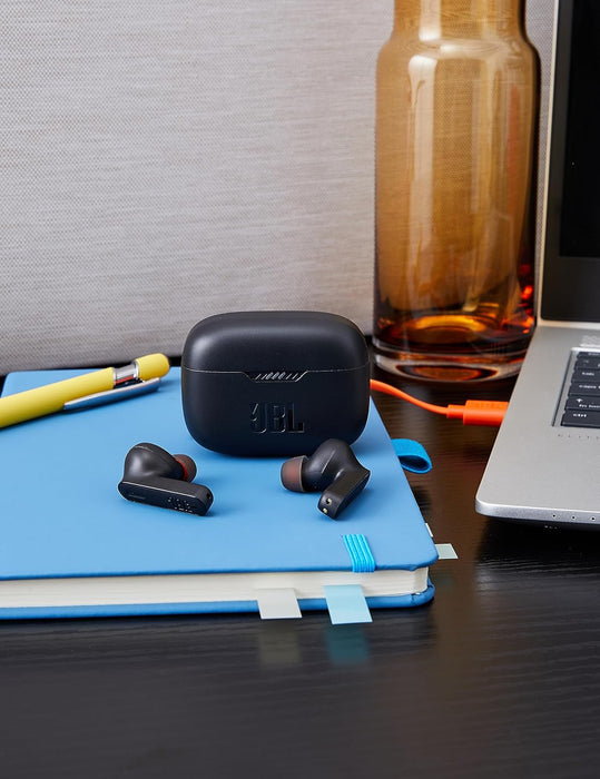 JBL Tune 230NC TWS True Wireless Noise Cancelling Earbuds, Pure Bass Sound, ANC + Smart Ambient, 4 Microphones, 40H of Battery, Water Resistant, Sweatproof, Comfortable Fit - Black