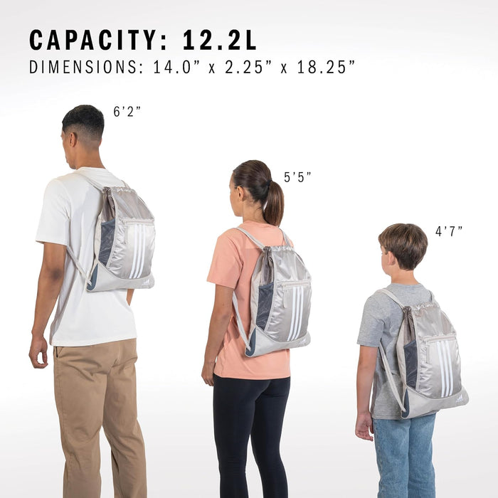 adidas Alliance Sackpack Drawstring Backpack Gym Bag