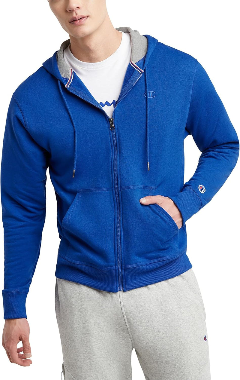 mens Powerblend Full-zip Hoodie Warm Up or Track Jacket (pack of 1) - Surf the Web C Logo