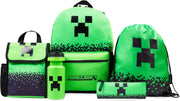 Kids School Backpack Set Set 4 Pack - Green Casual