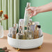 Rotating Makeup Organizer, Vecolla Cosmetic Perfume Organizer Lazy Susan, Round Turnable Storage for Vanity Make Up Kitchen Bathroom(White,28cm)