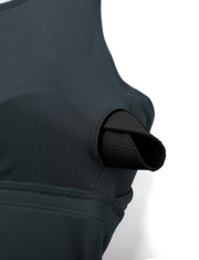 CRZ YOGA Women's Longline Strappy Sports Bras for Women Wirefree Padded Yoga Bras Tops