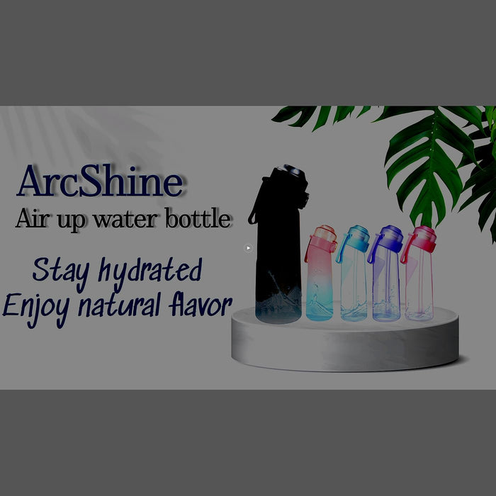 ArcShine® Air Up Water Bottle – Air Up Bottle with 7 Flavored Pods Multi Colors, Fruit Scented Flavored Water Bottle for Kids, Sports and Travel 650 ml, Leak Proof