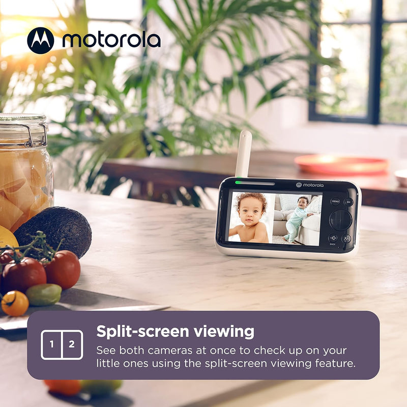 Motorola Nursery Baby Monitor PIP1510 Connect - 5" WiFi Video Baby Monitor with Camera, Wall Mount, HD 1080p - Smart Phone App, 1000ft Range, Two-Way Audio, Remote Pan-Tilt-Zoom, Room Temp, Lullabies