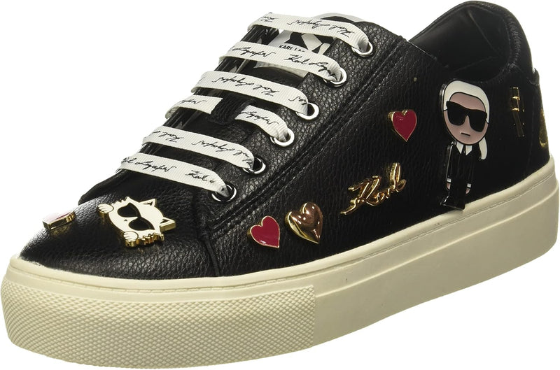Paris Women's Cate Pins Sneaker, Black, 38 EU