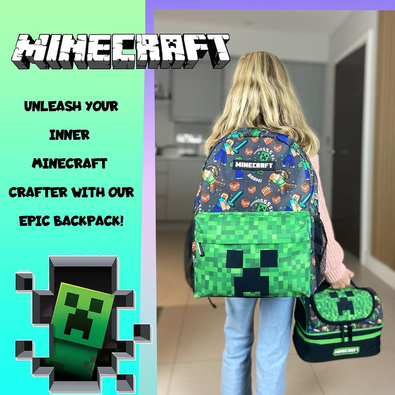 School Backpack for Boys and Girls Large A4 Multicompartment Rucksack Travel Bag with Mesh Pocket and Adjustable Padded Shoulder Straps