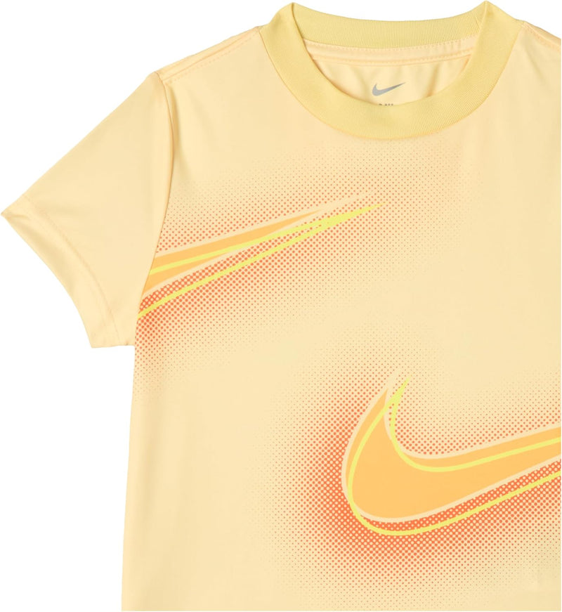 Unisex Kids NKB STACKED UP SWOOSH TEES AND T-SHIRTS - SOFT YELLOW