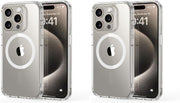 ESR for iPhone 15 Pro Max Case, Compatible with MagSafe, Military-Grade Protection, Yellowing Resistant, Scratch-Resistant Back, Magnetic Phone Cover for iPhone 15 Pro Max, Classic Series, Clear - iPhone 15 Pro Max (Pack of 2) A-Clear