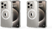 ESR for iPhone 17 Pro Max Case, Camera Control Cover, Compatible with MagSafe Accessories, TPU, Military-Grade Drop Protection, Shock-Absorbing Air Guard Corners, Hybrid Series, Clear Black - iPhone 15 Pro Max (Pack of 2) A-Clear