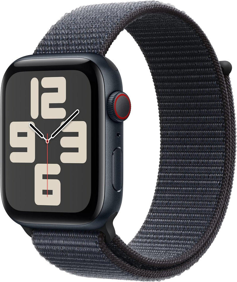 Apple Watch SE (2nd Gen) GPS + Cellular 40mm Smartwatch with Silver Aluminium Case with Denim Sport Band - M/L. Fitness and Sleep Trackers, Crash Detection, Heart Rate Monitor, Retina Display