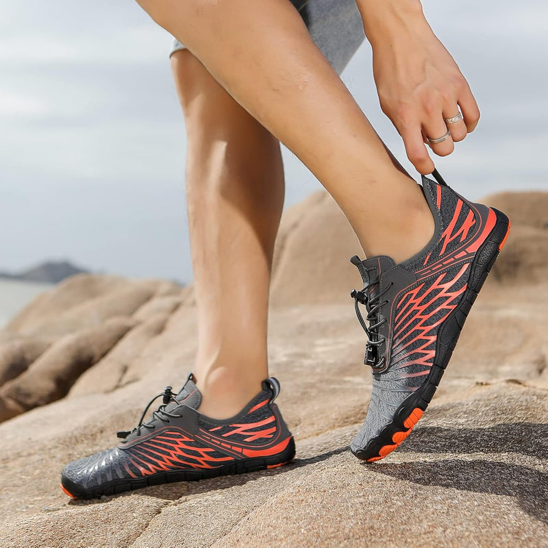 HommyFine Men Women Water Shoes Quick Dry Aqua Sports Water Shoes Ultralight Anti Slip Sole Water Shoes for Swimming Diving Snorkeling and Hiking Big Size Shoes Hard Sole