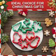 8 PCS Christmas Cookie Cutter Set, Holiday Cookie Molds Gingerbread Man Cookie Cutter, Stainless Steel Baking Cutter for DIY Baking with Snowflake Snowman Christmas Tree Reindeer Shapes and More